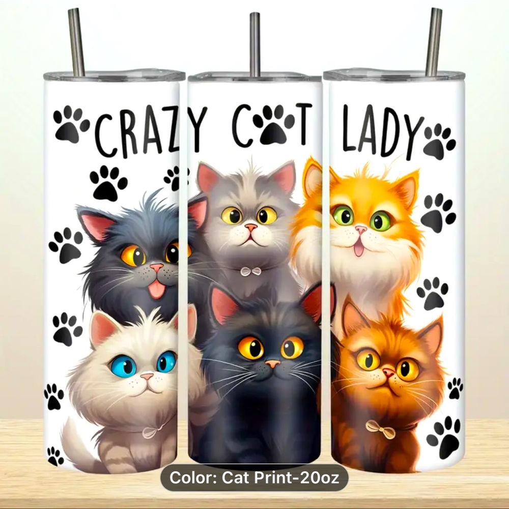 Brand new – T32 Tumbler ‘Crazy Cat Lady’ 20oz